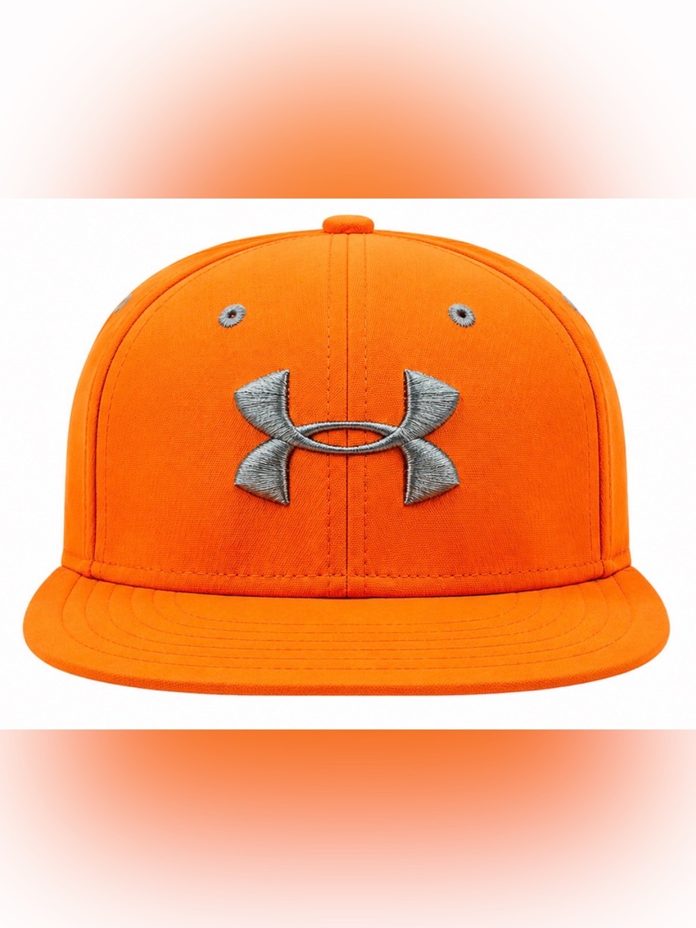 Under Armour Orange Flat Brim Hat with Silver Logo